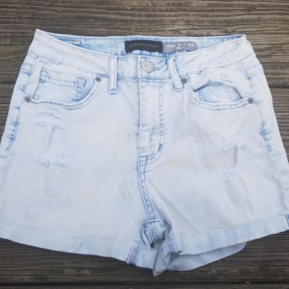 Aeropostale High-Waisted Denim Shorts